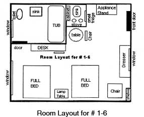 Room Layout for # 1-6